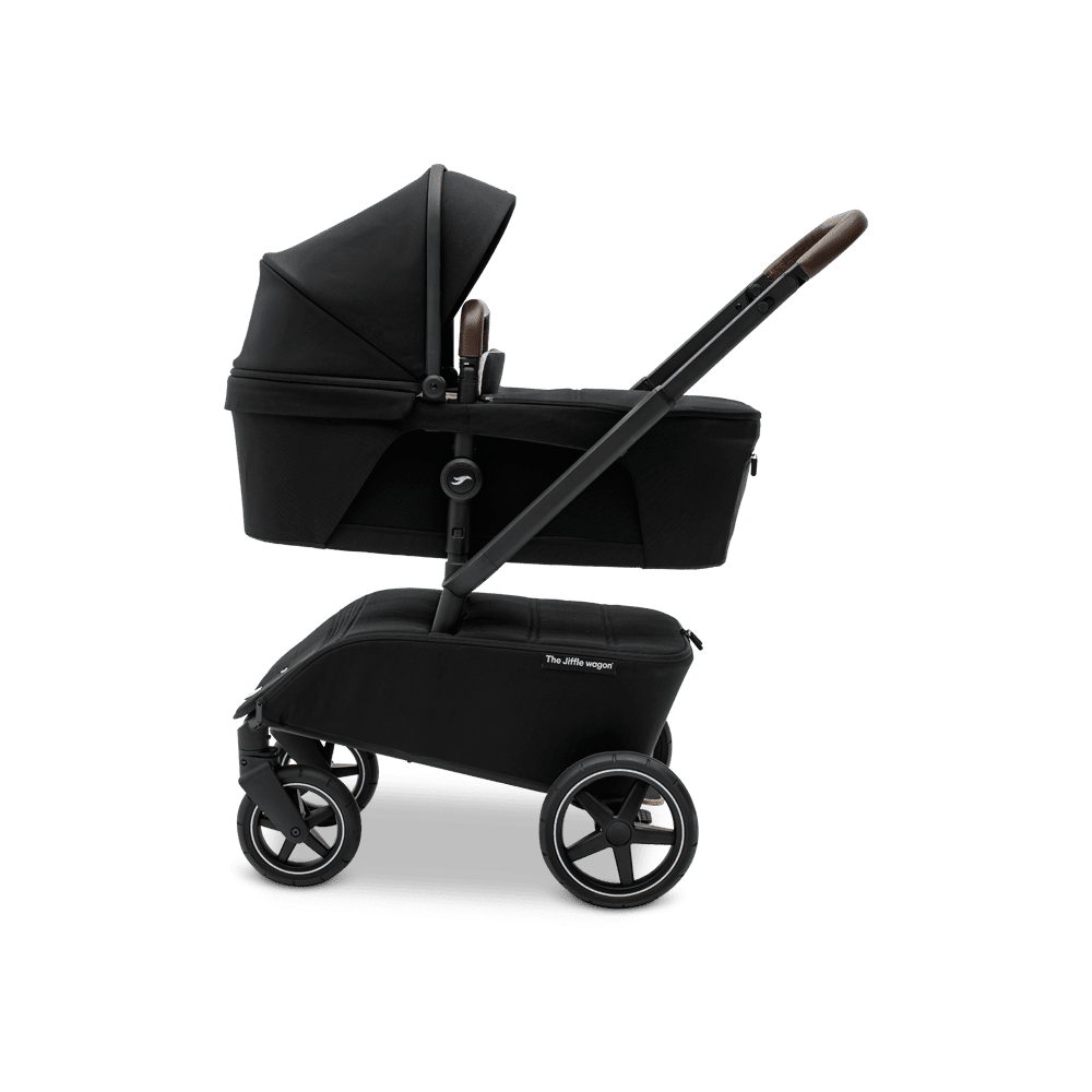 The-Jiffle-wagon-with-carrycot-black