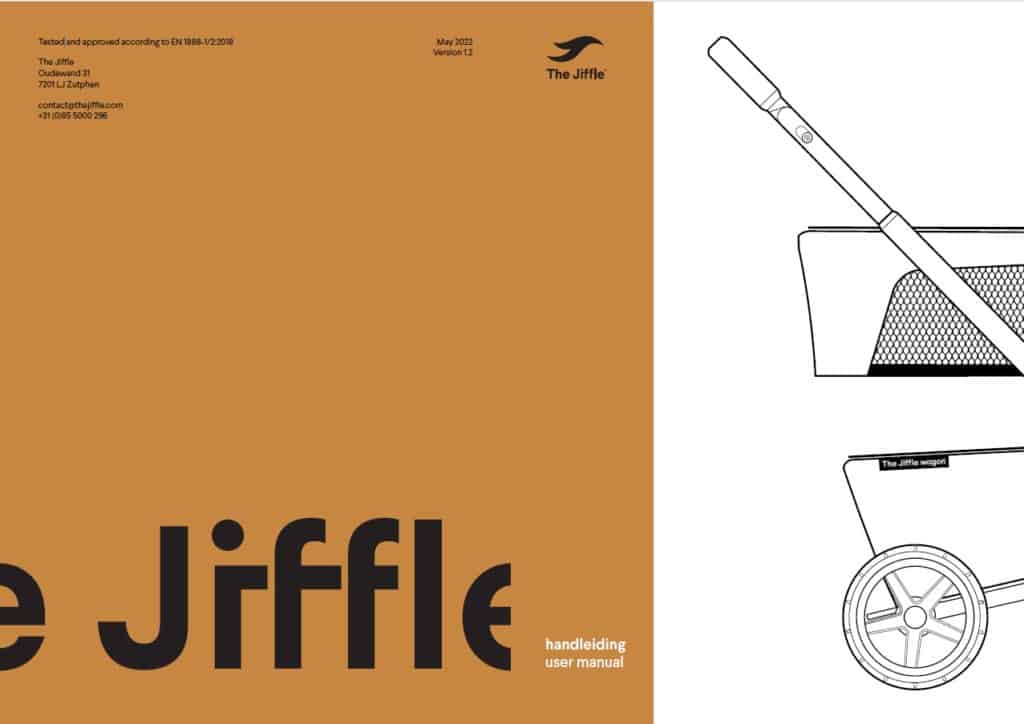 Handleiding van The Jiffle wagon versie 1.2 omslag